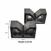 Twin Eagle Imports V Block Premium 6" Cast Iron V Block Set for Precision Milling